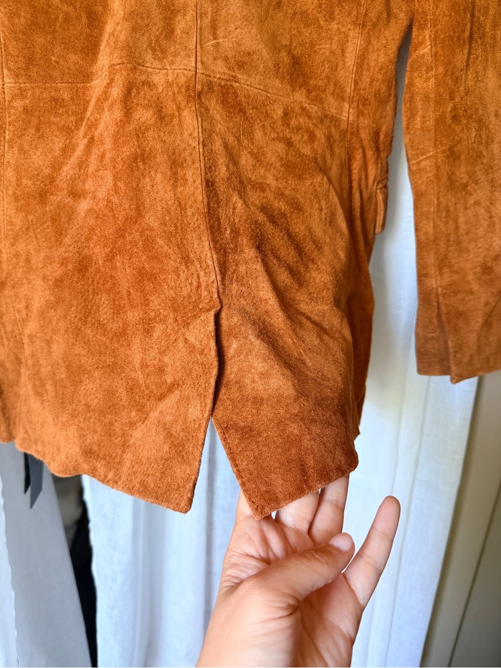 Free People: BlankNYC: Suede Double-Breasted Blazer: M: Cinnamon - Picture 7 of 7